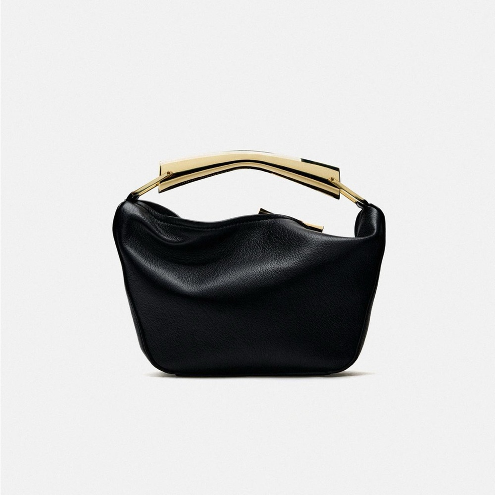 Metal Handle Bucket Bag